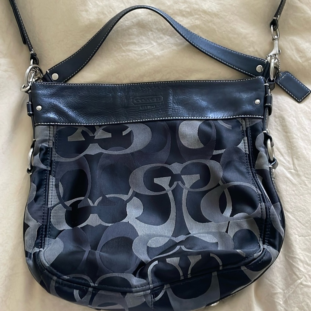 COACH Signature Hobo Shoulder Bag w/ Long Strap